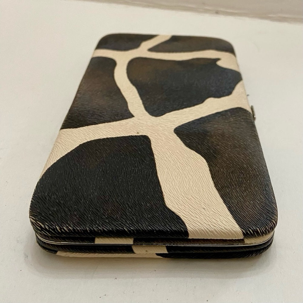 Vintage, Boxy, Brown- Beige Long Wallet