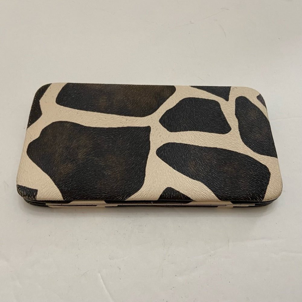 Vintage, Boxy, Brown- Beige Long Wallet