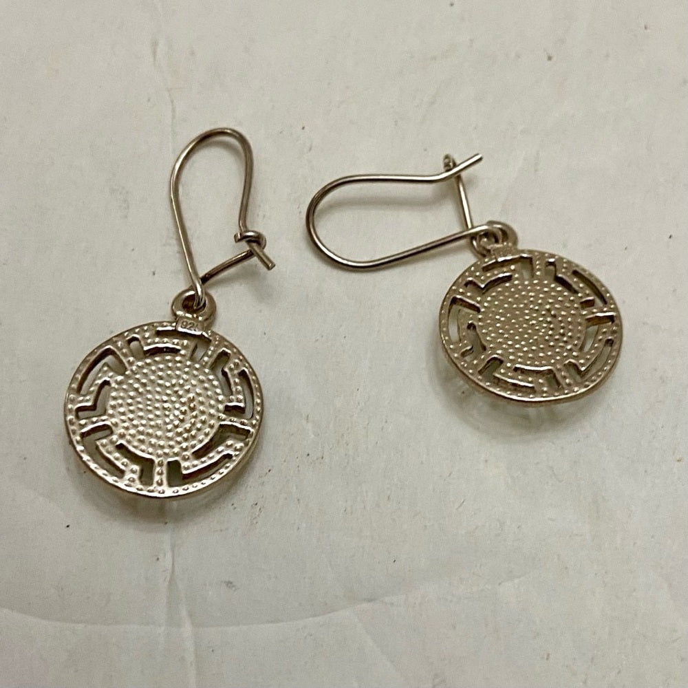 Vintage 1940s -925 Silver with Turquoise Dangling Earrings