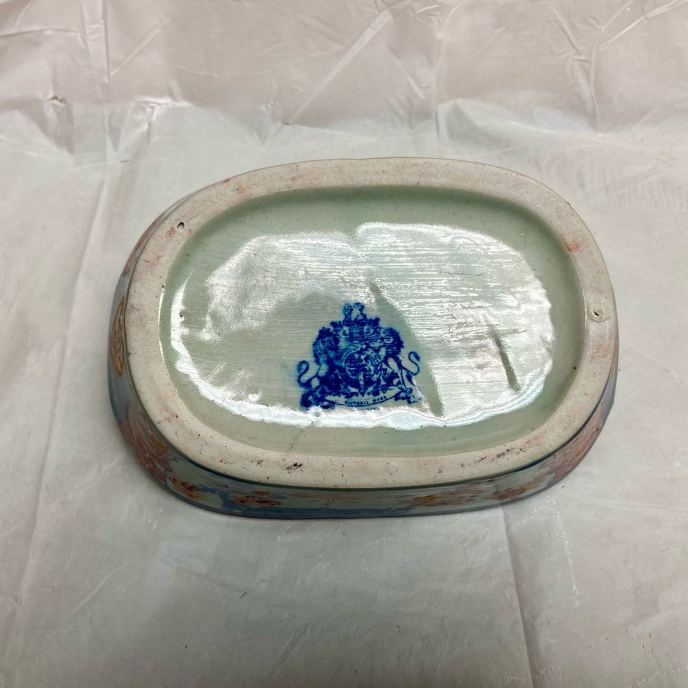 Stunning, Ironstone Twin Handled Bread Basket , Medium 7.5in x 5in x 3.5in T