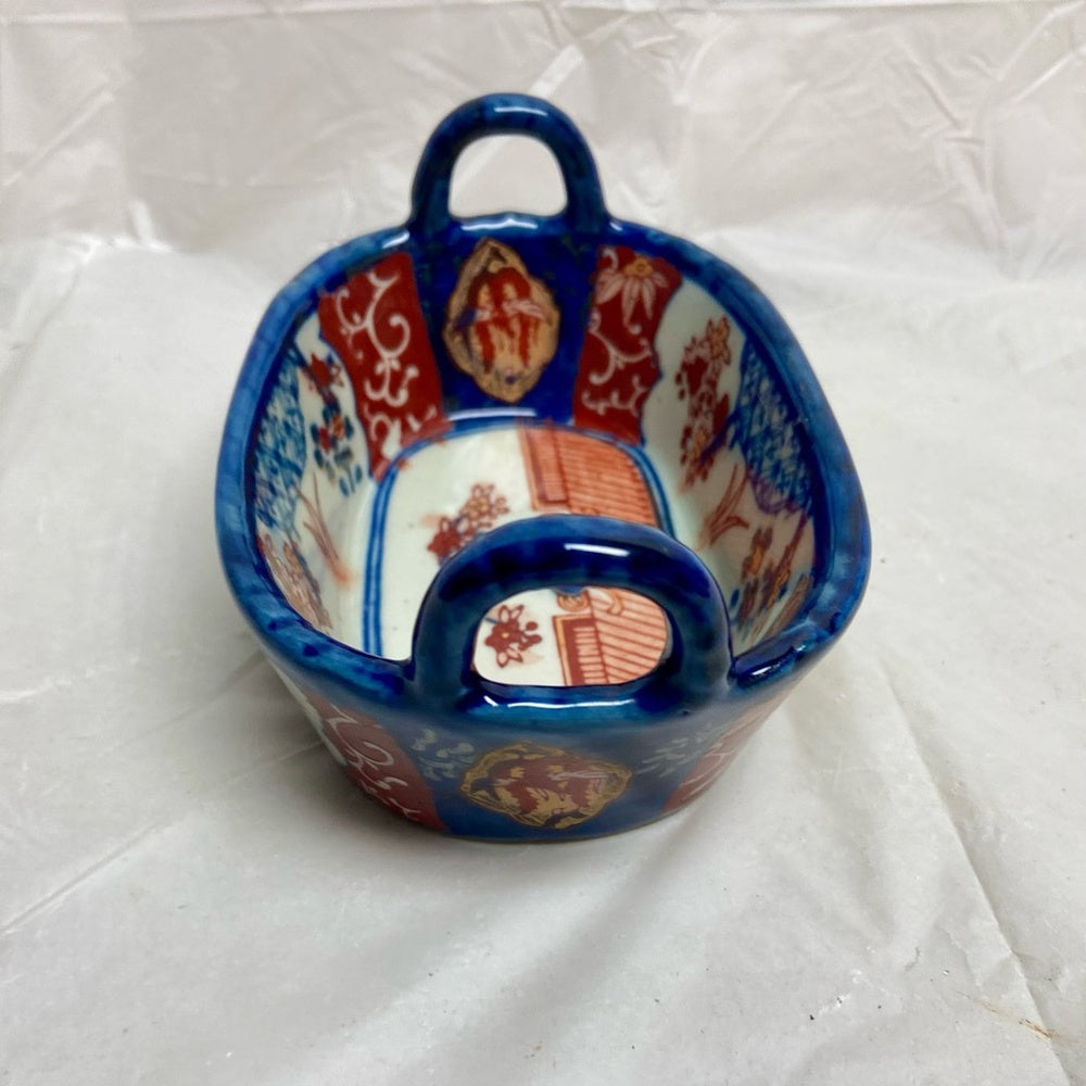 Stunning, Ironstone Twin Handled Bread Basket , Small 5.5in x 3.5in x 2.5in T