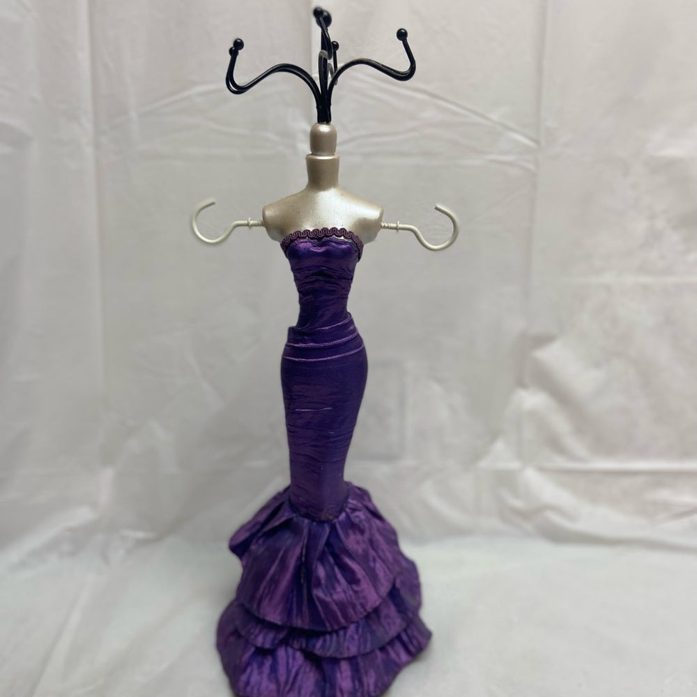 Vintage Collectible, Figural Lady in Purple Gown Jewelry Display- Hanger