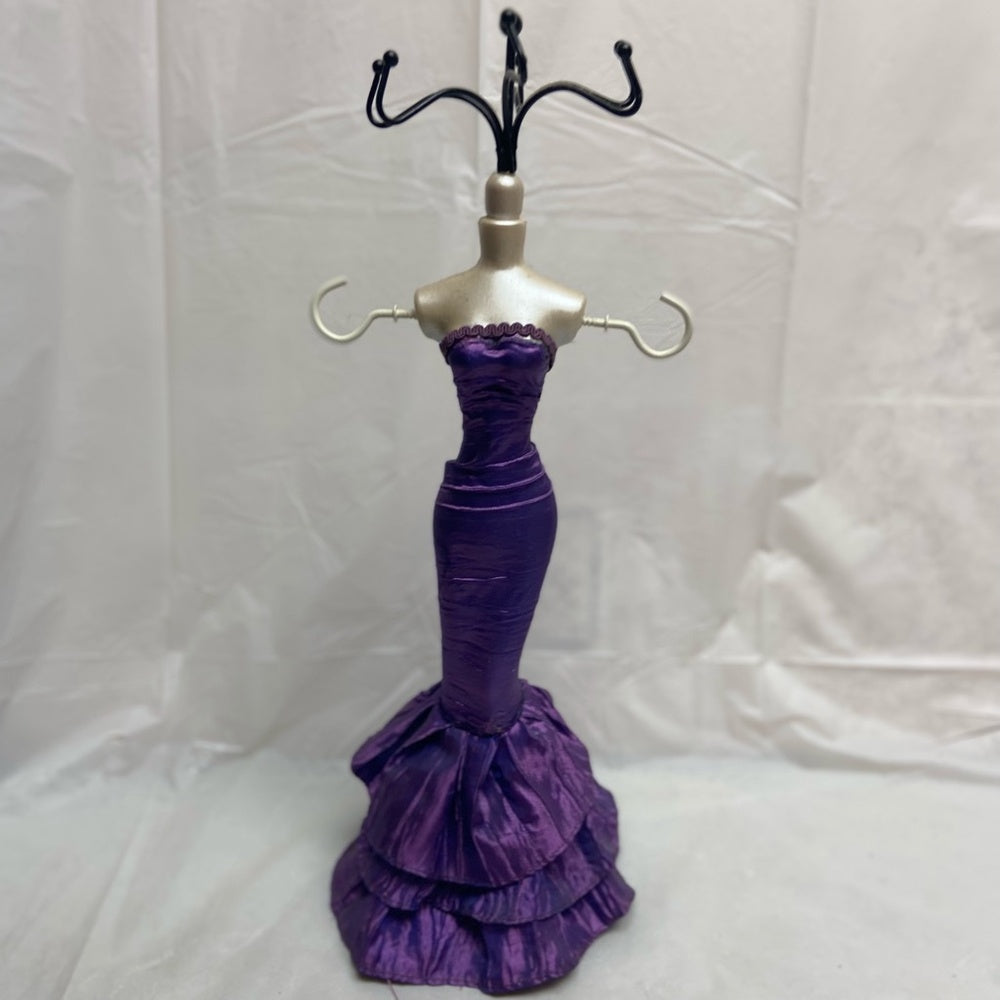 Vintage Collectible, Figural Lady in Purple Gown Jewelry Display- Hanger