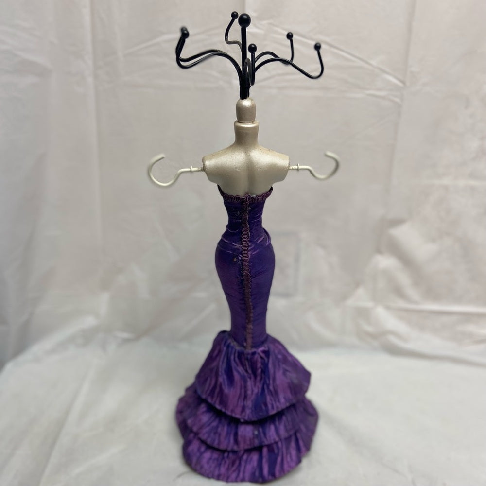 Vintage Collectible, Figural Lady in Purple Gown Jewelry Display- Hanger