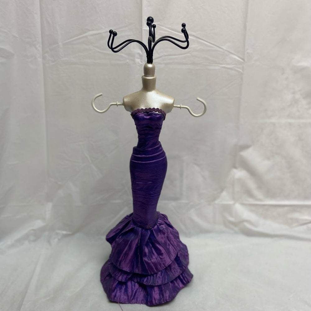 Vintage Collectible, Figural Lady in Purple Gown Jewelry Display- Hanger