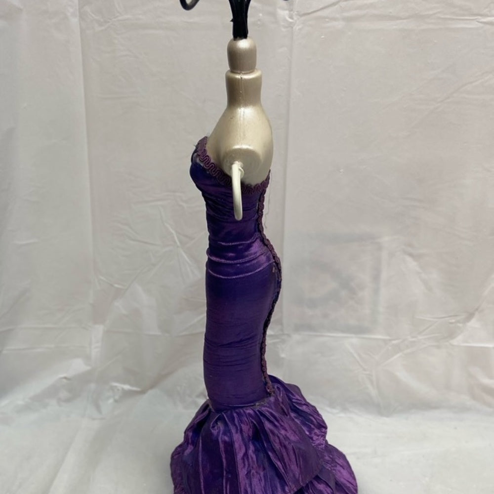 Vintage Collectible, Figural Lady in Purple Gown Jewelry Display- Hanger