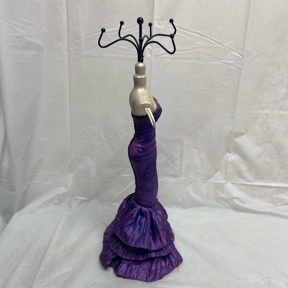 Vintage Collectible, Figural Lady in Purple Gown Jewelry Display- Hanger