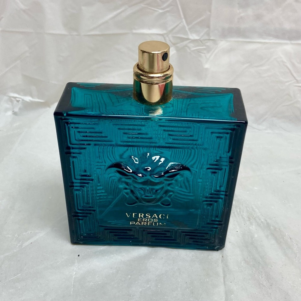 Vintage, Versace Teal Perfume Bottle Atomizer- Missing lid-Empty Bottle