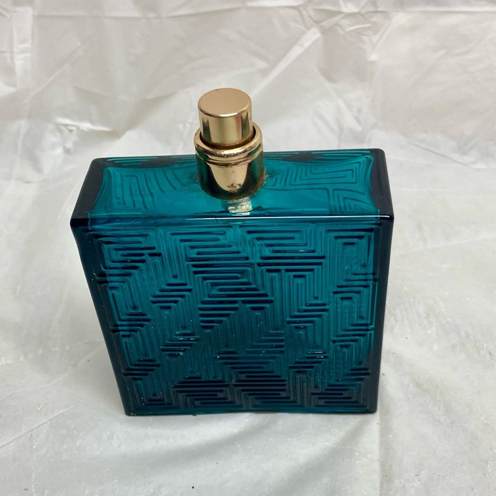 Vintage, Versace Teal Perfume Bottle Atomizer- Missing lid-Empty Bottle