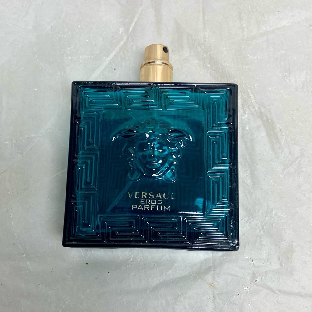 Vintage, Versace Teal Perfume Bottle Atomizer- Missing lid-Empty Bottle