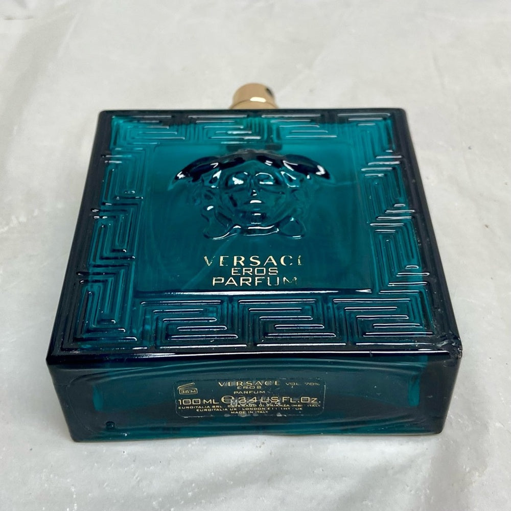 Vintage, Versace Teal Perfume Bottle Atomizer- Missing lid-Empty Bottle