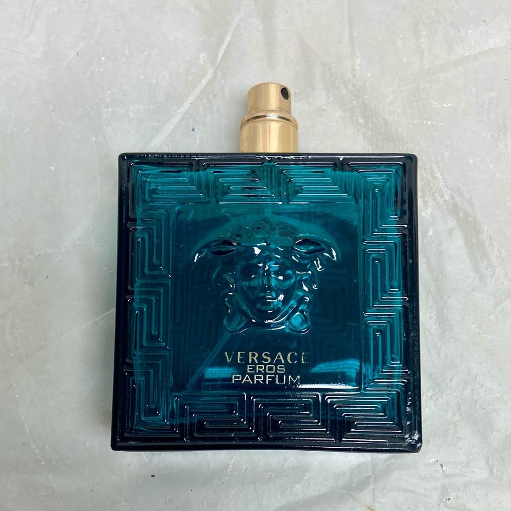 Vintage, Versace Teal Perfume Bottle Atomizer- Missing lid-Empty Bottle