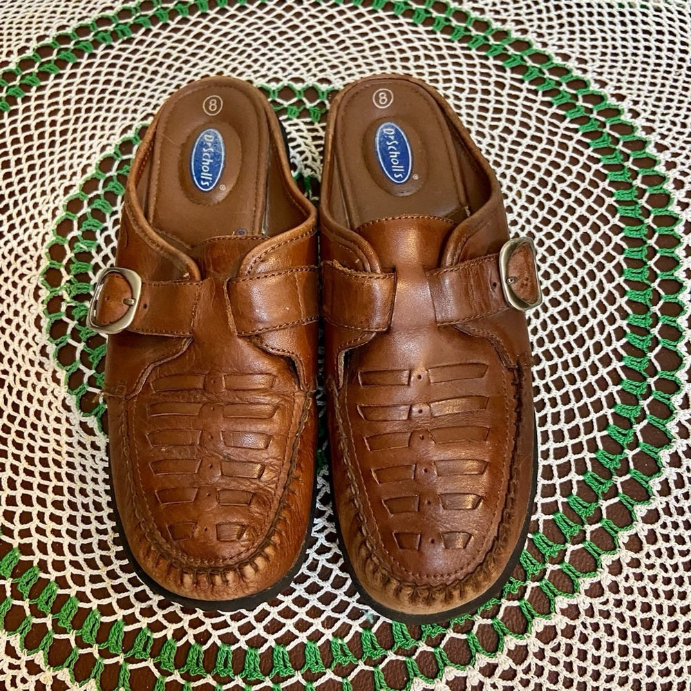 Dr. Scholls, Brown Leather Air Pillow Loafers Size 8
