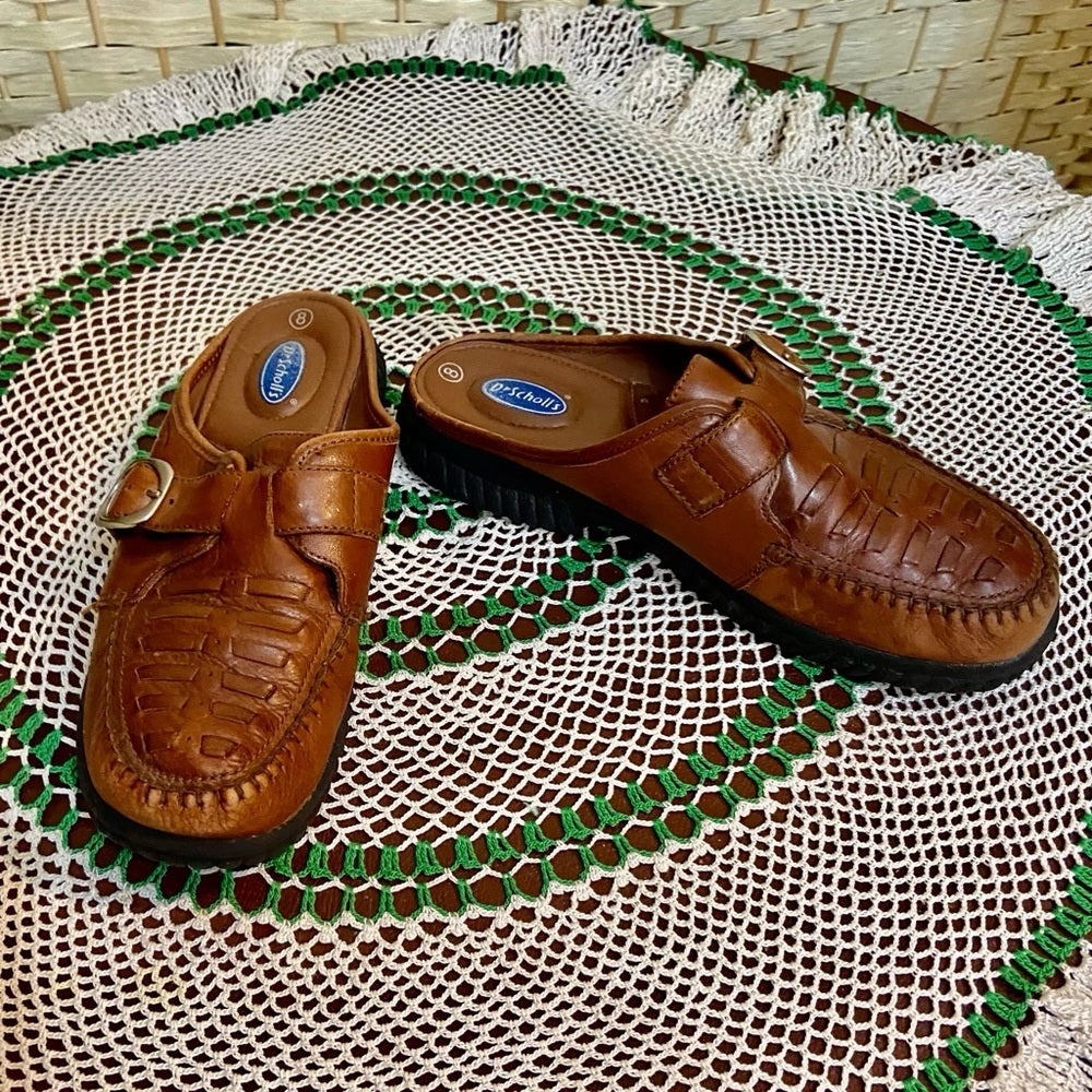 Dr. Scholls, Brown Leather Air Pillow Loafers Size 8