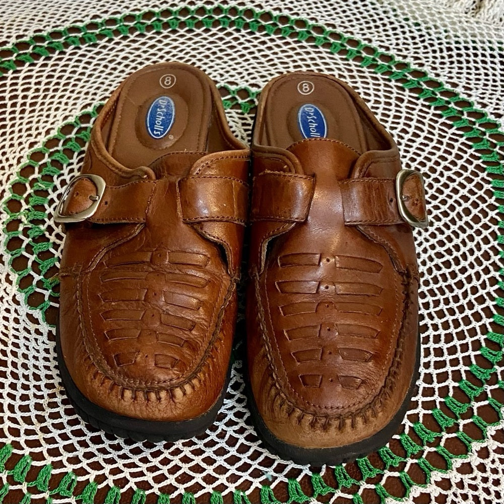 Dr. Scholls, Brown Leather Air Pillow Loafers Size 8