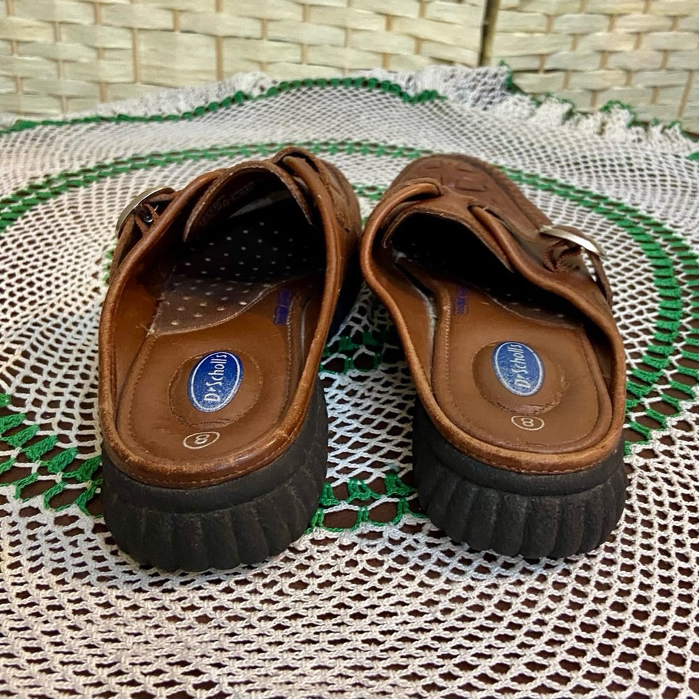 Dr. Scholls, Brown Leather Air Pillow Loafers Size 8