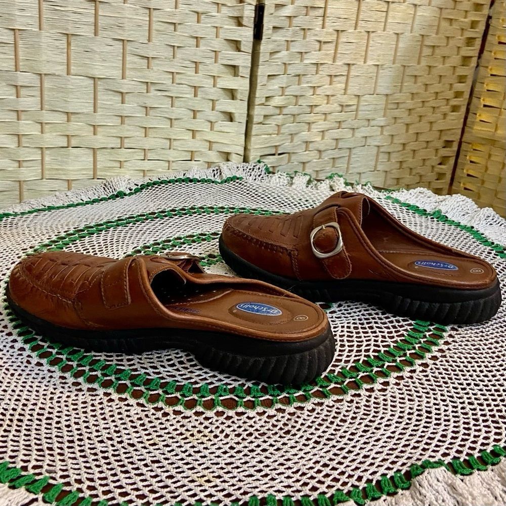 Dr. Scholls, Brown Leather Air Pillow Loafers Size 8