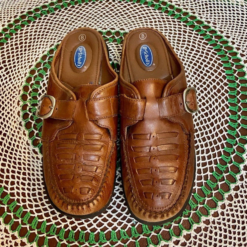 Dr. Scholls, Brown Leather Air Pillow Loafers Size 8