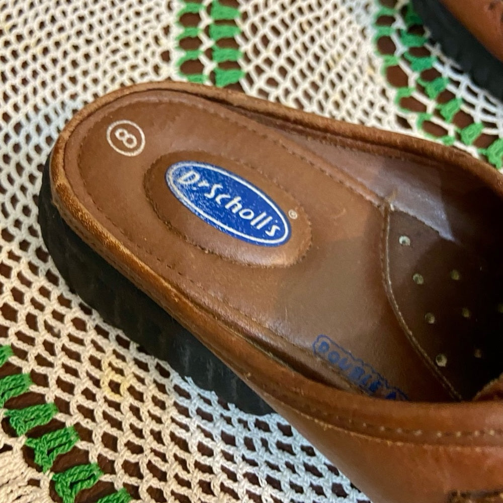 Dr. Scholls, Brown Leather Air Pillow Loafers Size 8