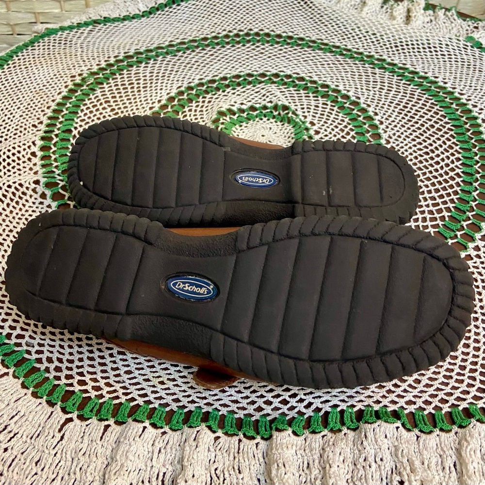 Dr. Scholls, Brown Leather Air Pillow Loafers Size 8