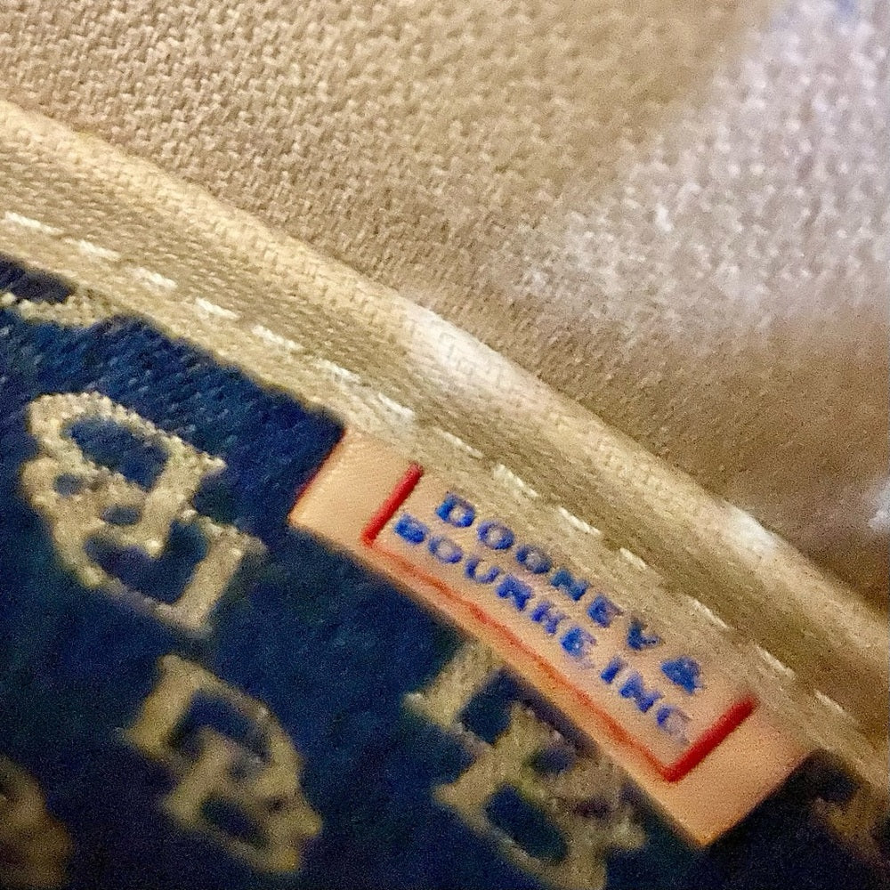Dooney & Bourke Monogram Denim Canvas Shoulder Bag 12inch L x 10.5in H x 5.5in W