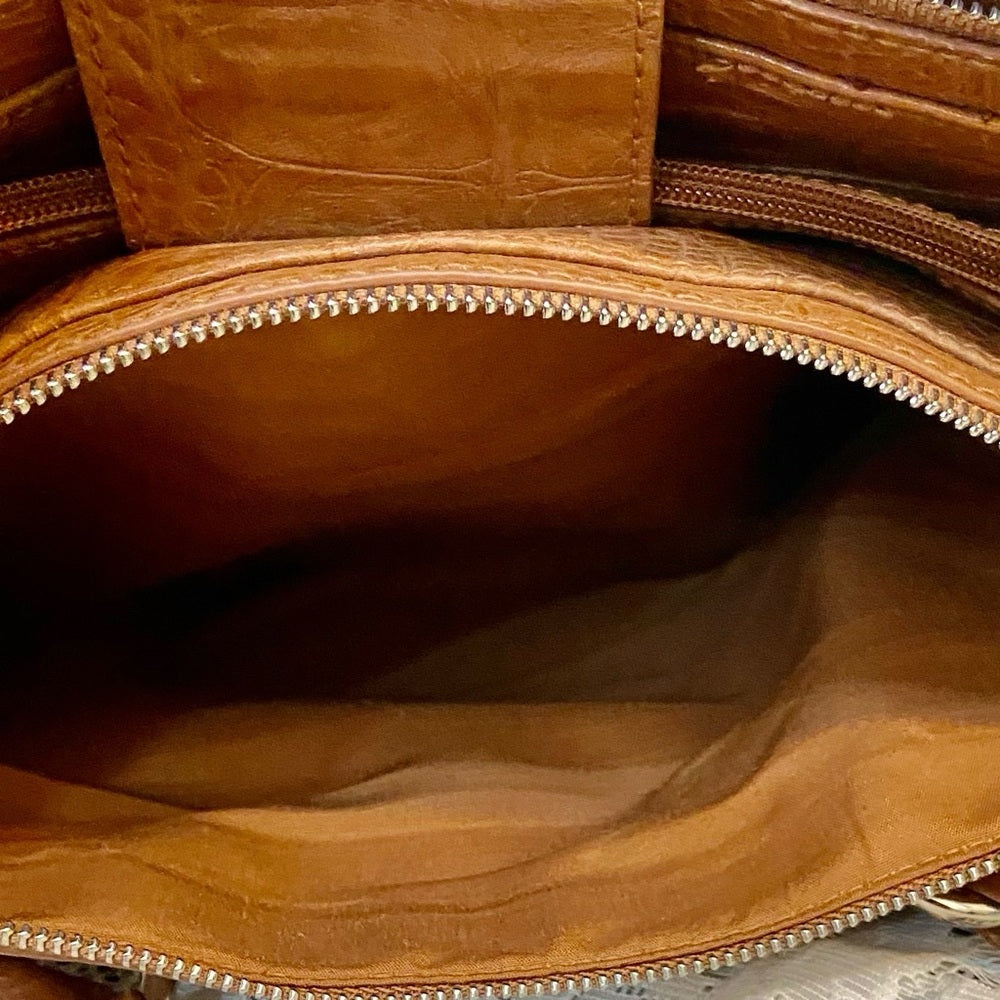 Liz Claiborne Faux Crocodile Leather Handbag-Shoulder Bag 14in x 11in x 4in