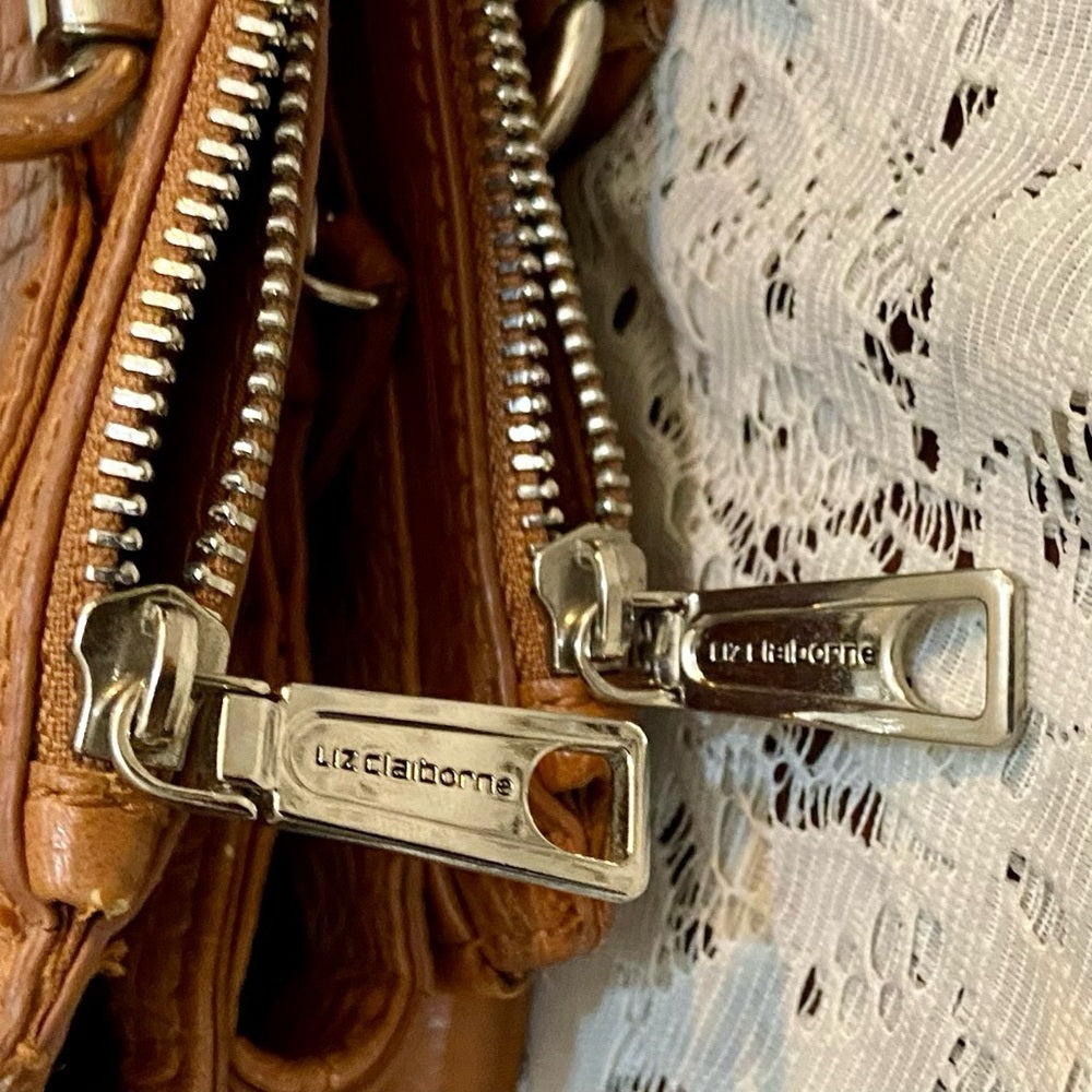 Liz Claiborne Faux Crocodile Leather Handbag-Shoulder Bag 14in x 11in x 4in