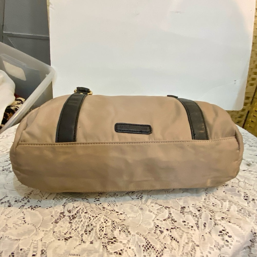 Anne Klein Khaki Canvas Handbag- Crossbody Bag (12.5in x 10in x 3.5in)