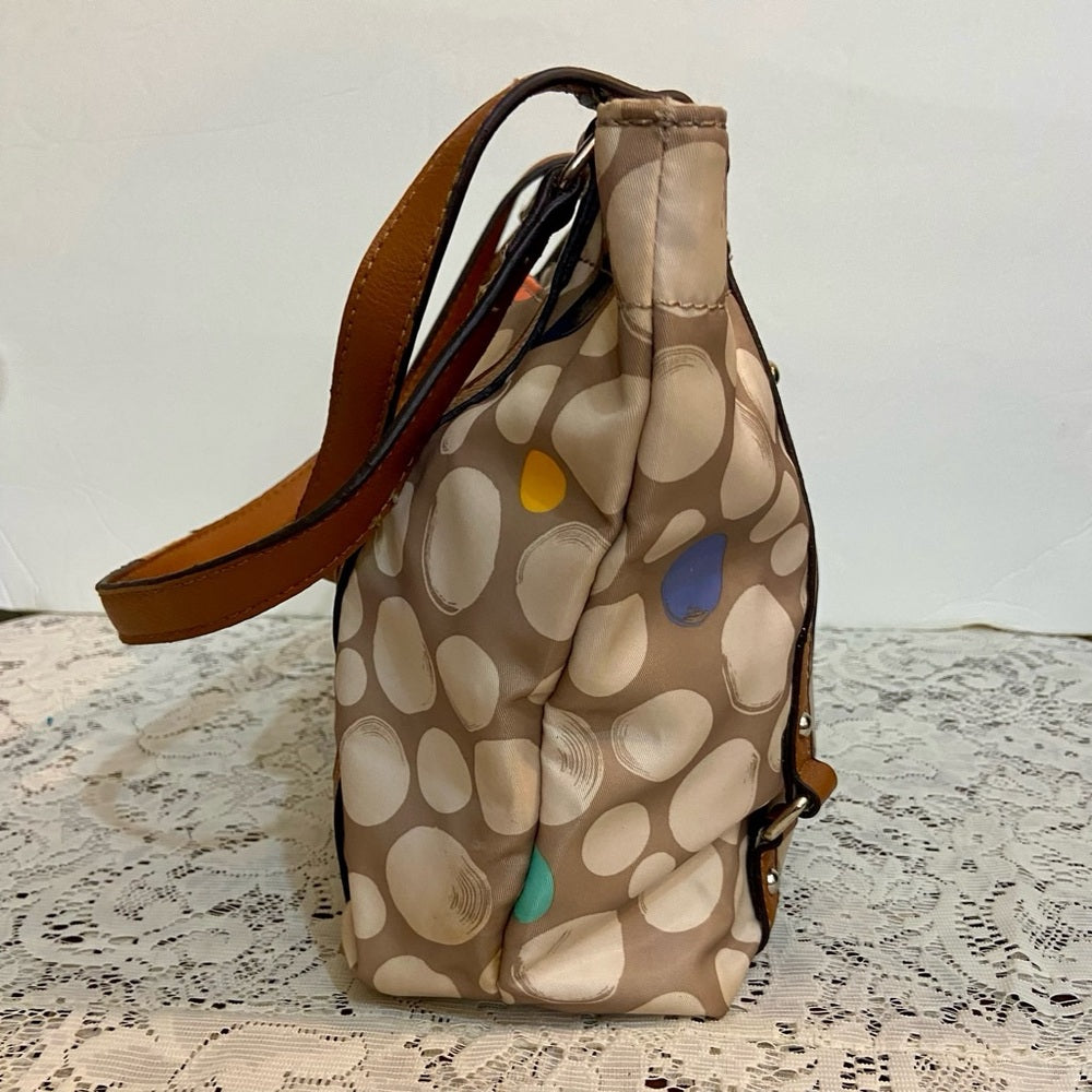 Franco Sarto Polka Dot Handbag-Shoulder Bag (11in x 10in x 4in)