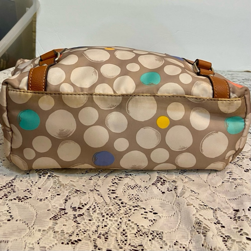Franco Sarto Polka Dot Handbag-Shoulder Bag (11in x 10in x 4in)