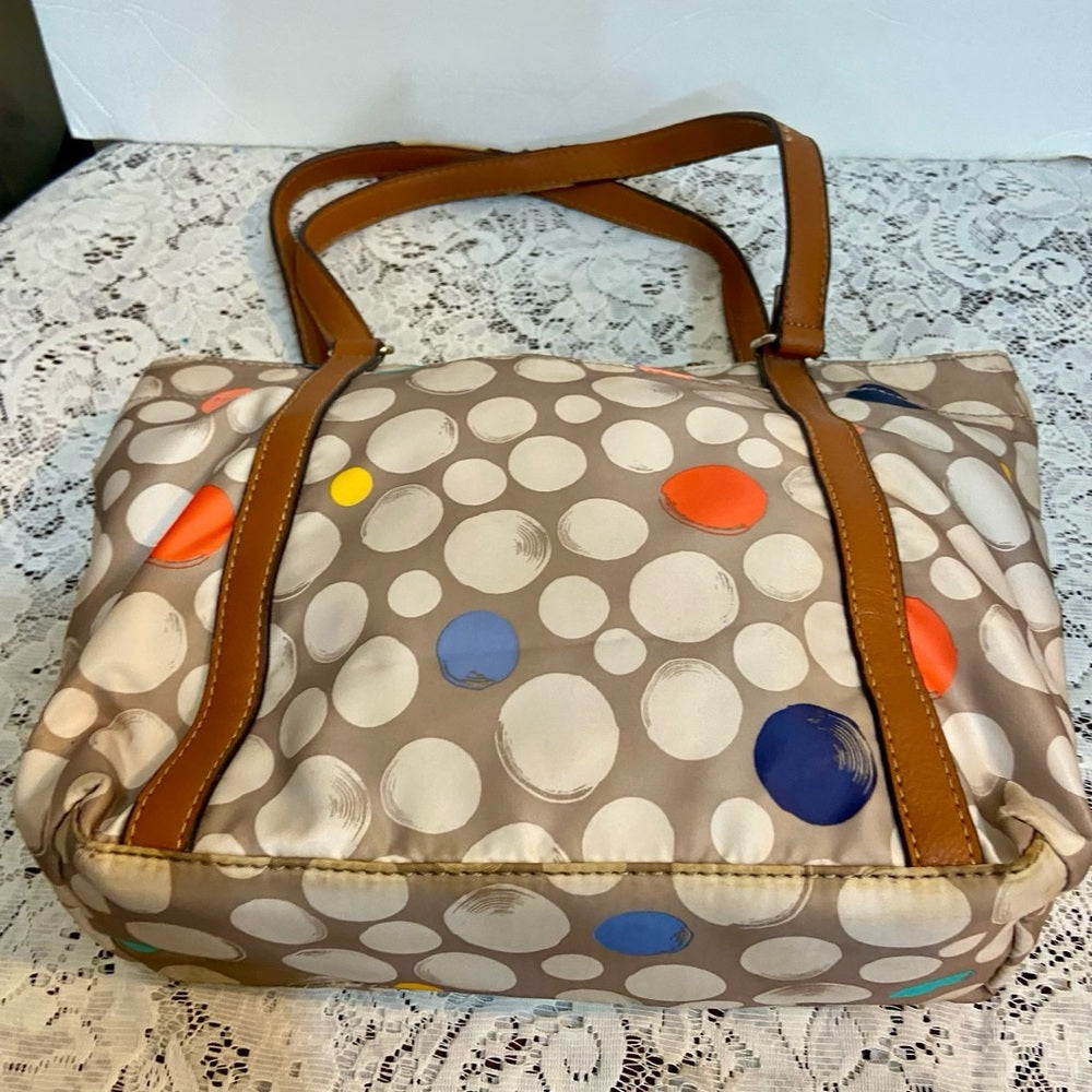 Franco Sarto Polka Dot Handbag-Shoulder Bag (11in x 10in x 4in)