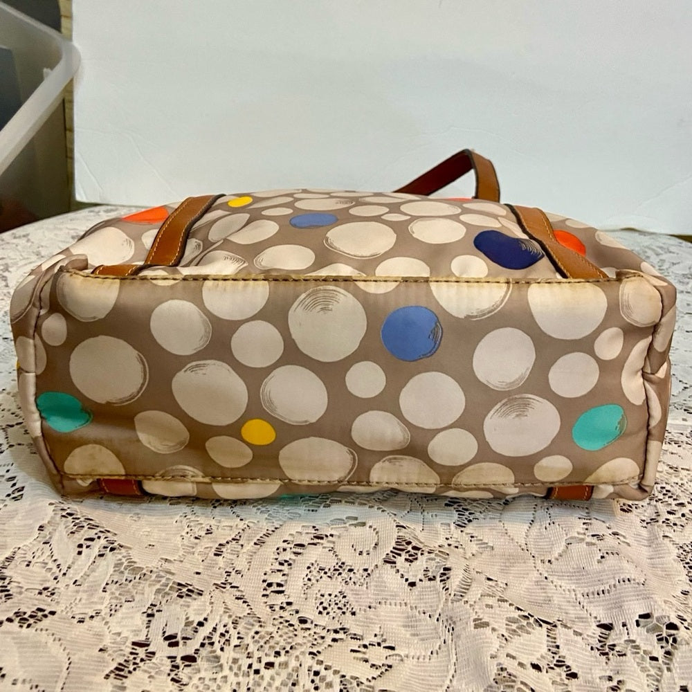 Franco Sarto Polka Dot Handbag-Shoulder Bag (11in x 10in x 4in)