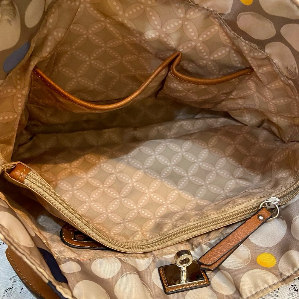 Franco Sarto Polka Dot Handbag-Shoulder Bag (11in x 10in x 4in)