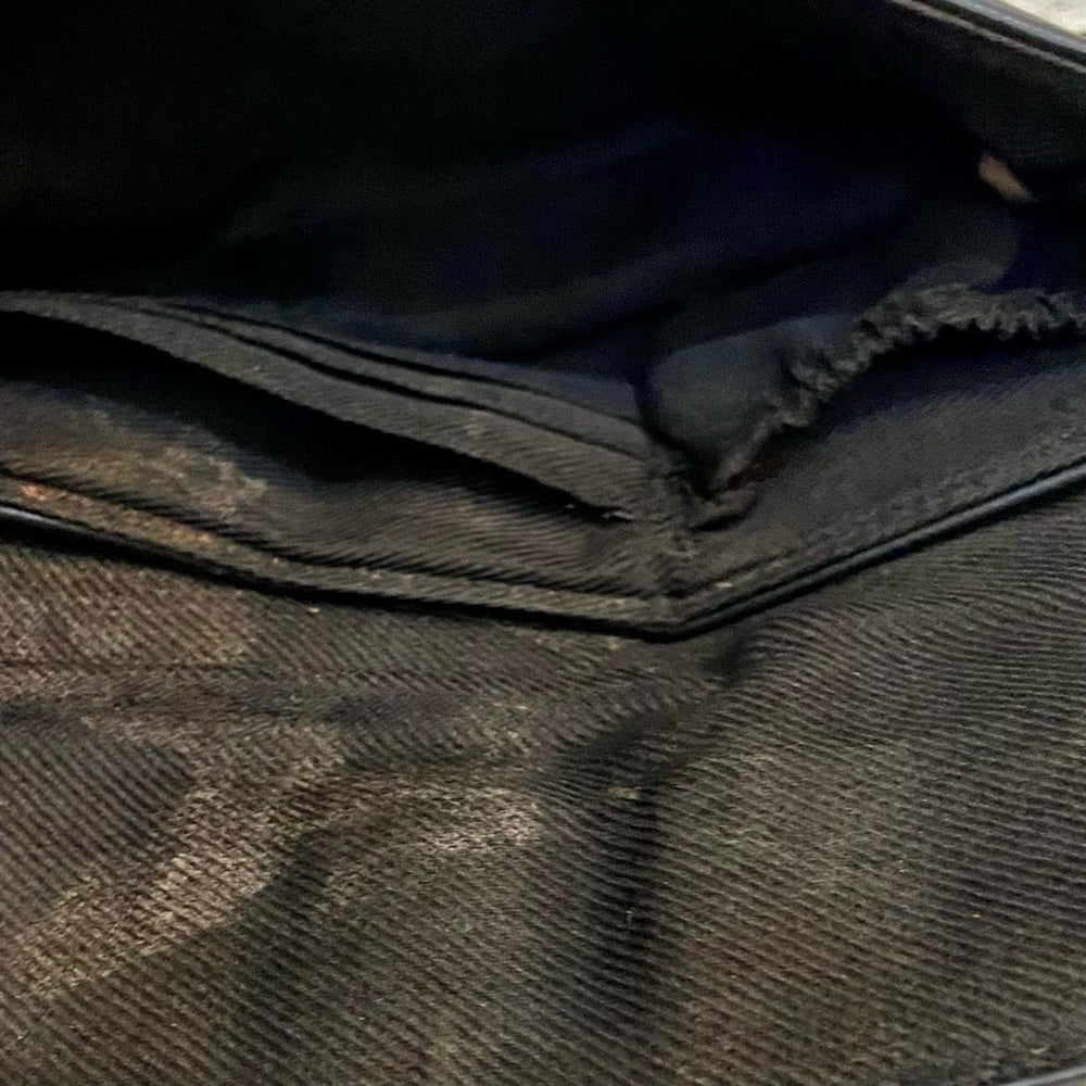 Small Black Faux Leather HandBag (8in x 5in x 2in )