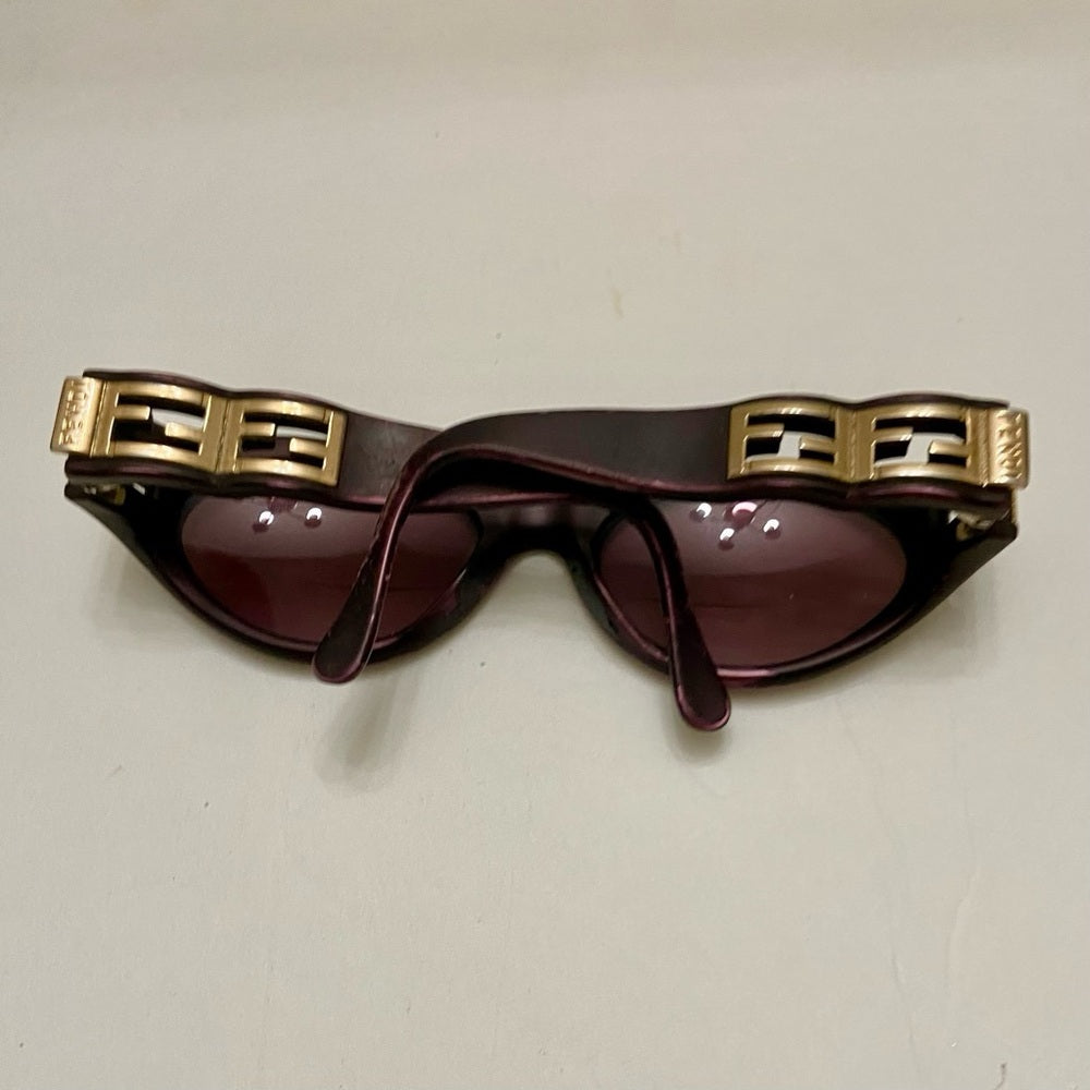 Vintage, Fendi Burgundy Bi-Focal with Case (5.5in x 1.75in x 2.5in)