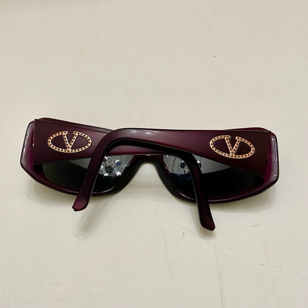 Valentino Garavani Burgundy Large Sunglasses with Case 5449S CZZ 56#16 130