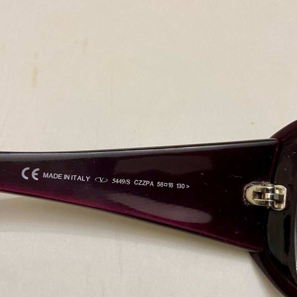 Valentino Garavani Burgundy Large Sunglasses with Case 5449S CZZ 56#16 130
