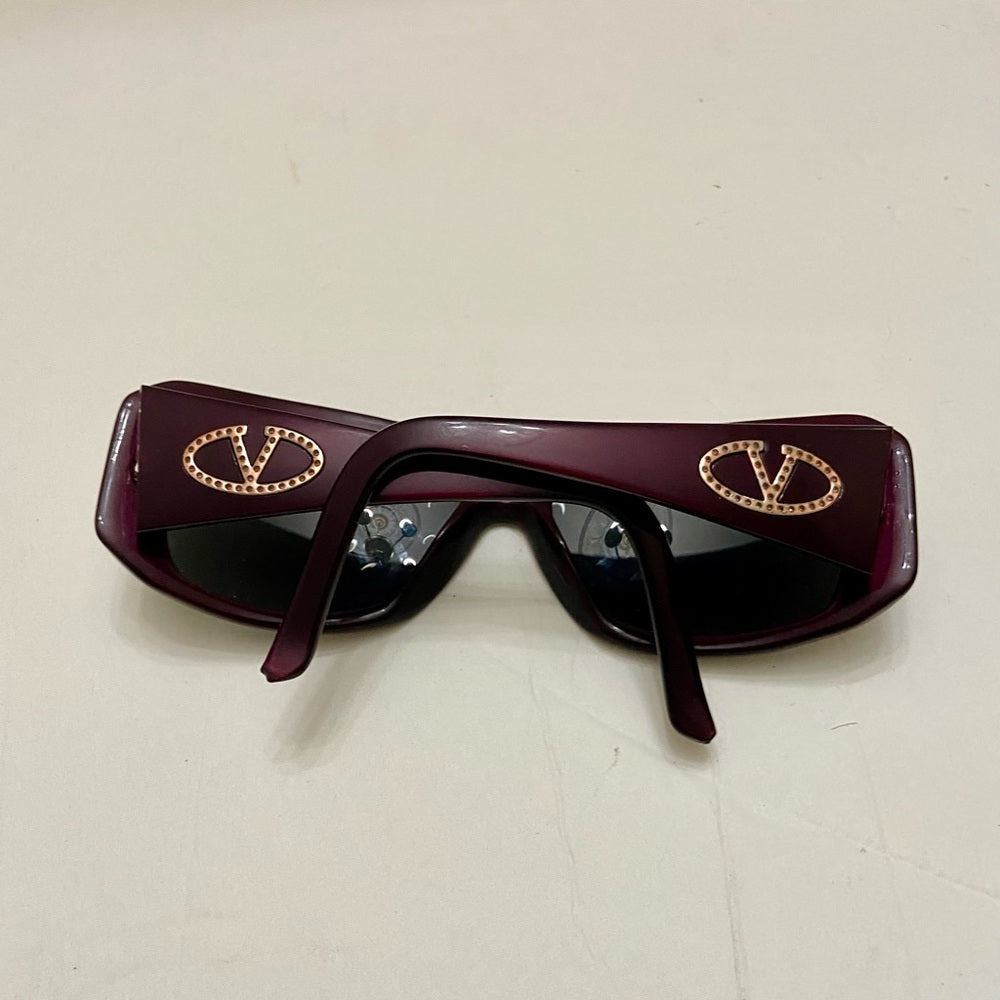 Valentino Garavani Burgundy Large Sunglasses with Case 5449S CZZ 56#16 130