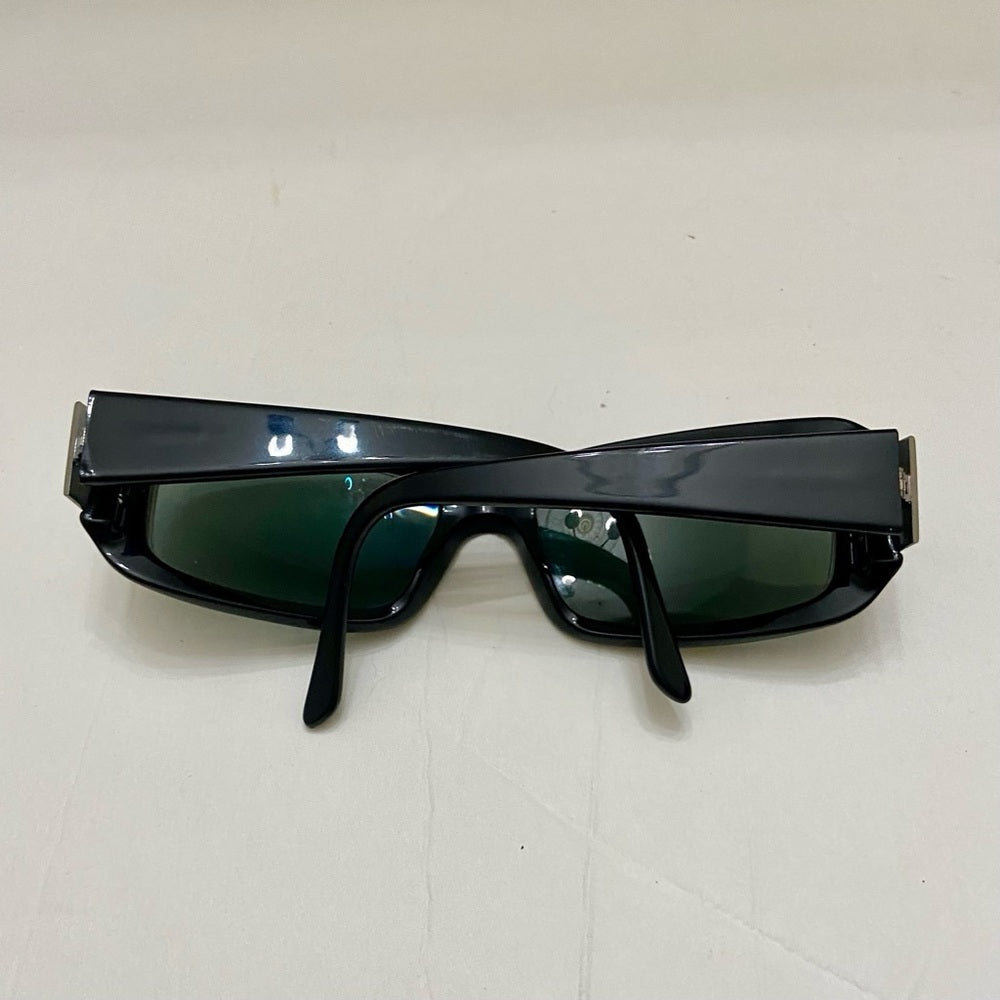 Vintage, Vogue, Italy, Black Rectangular Sunglasses (Frame Only)