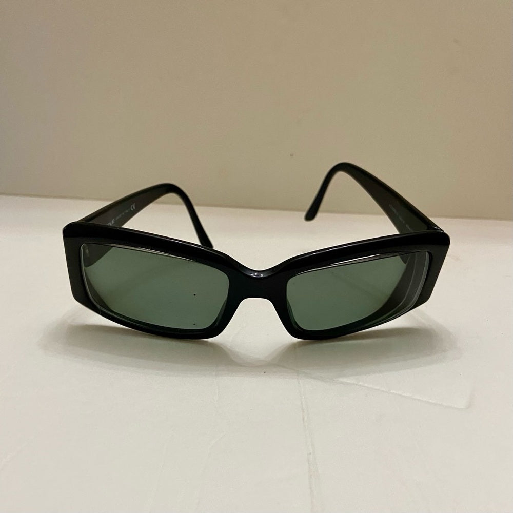 Vintage, Vogue, Italy, Black Rectangular Sunglasses (Frame Only)