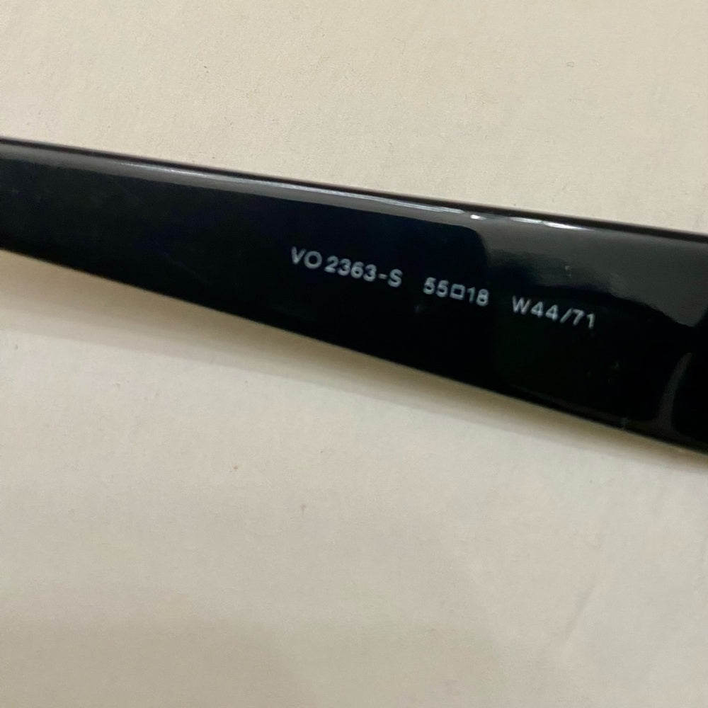 Vintage, Vogue, Italy, Black Rectangular Sunglasses (Frame Only)