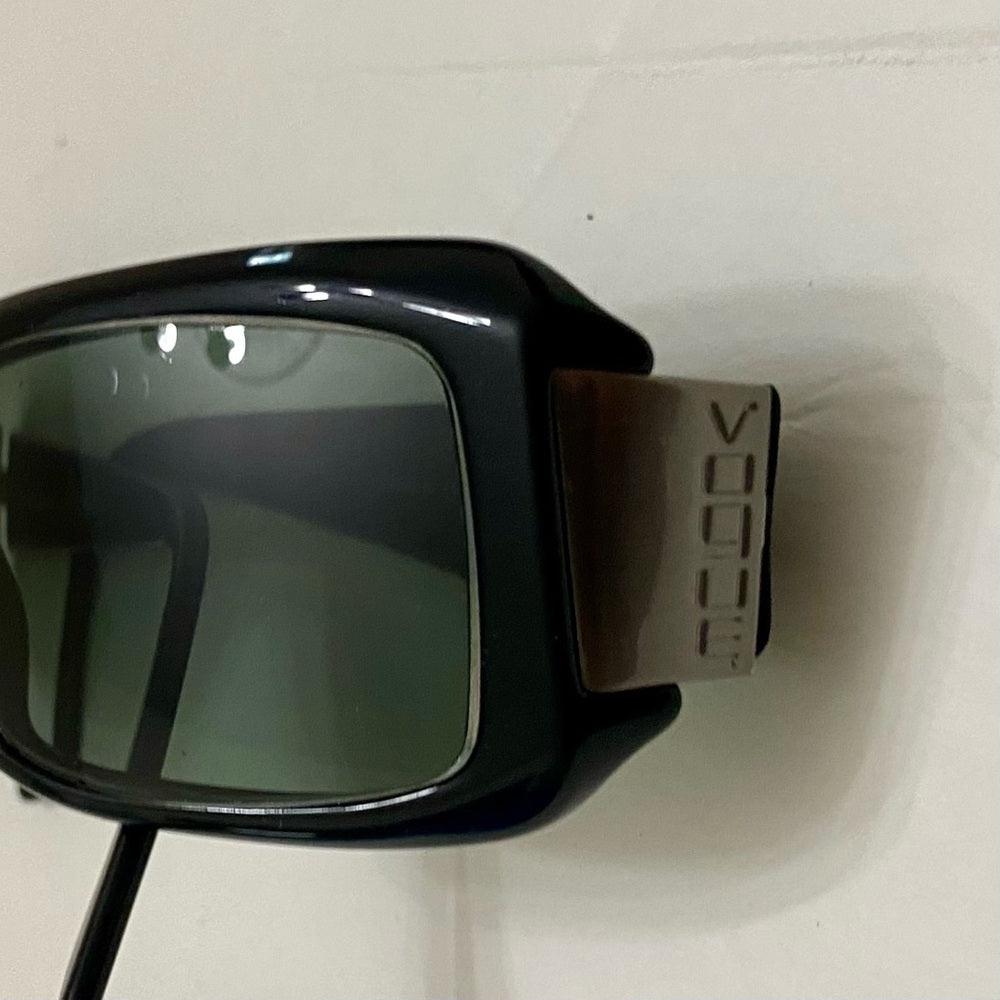 Vintage, Vogue, Italy, Black Rectangular Sunglasses (Frame Only)