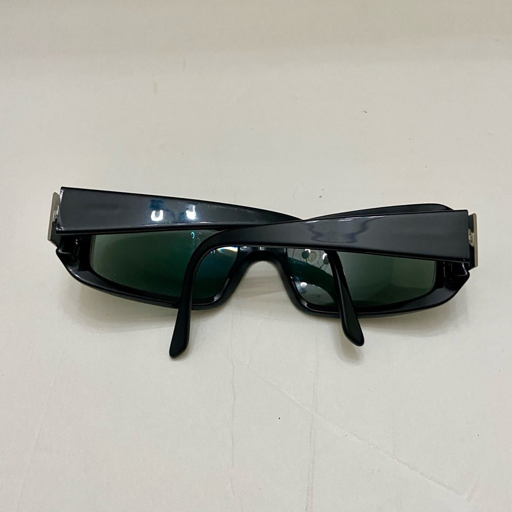 Vintage, Vogue, Italy, Black Rectangular Sunglasses (Frame Only)
