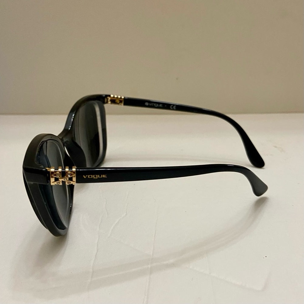 Vintage, Vogue, Black Cat’s Eye Sunglasses With Rhinestones (Frame Only)