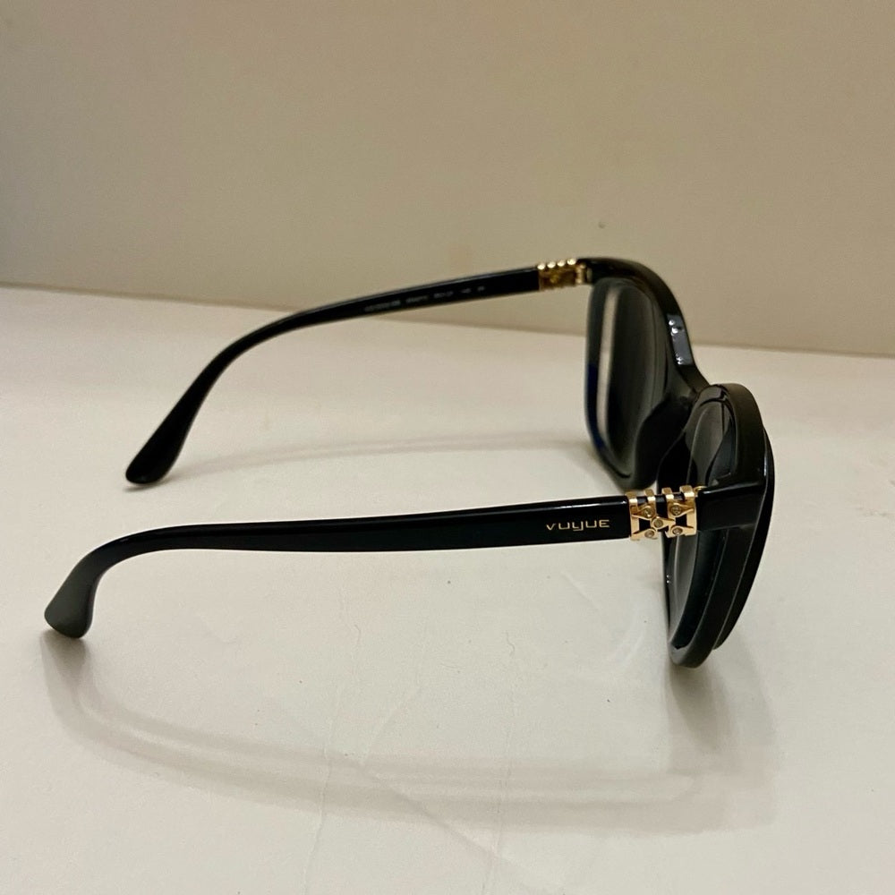 Vintage, Vogue, Black Cat’s Eye Sunglasses With Rhinestones (Frame Only)