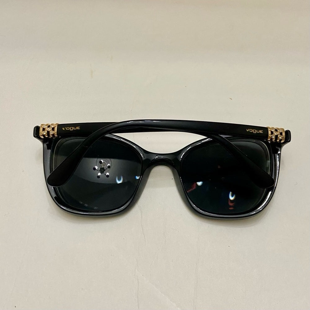 Vintage, Vogue, Black Cat’s Eye Sunglasses With Rhinestones (Frame Only)