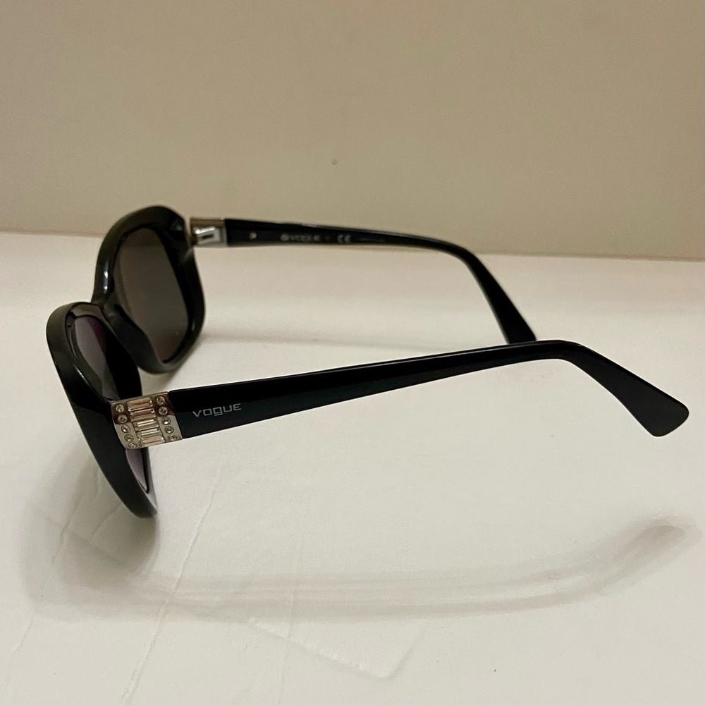Vintage, Vogue, Black Sunglasses With Rhinestones (Frame Only)