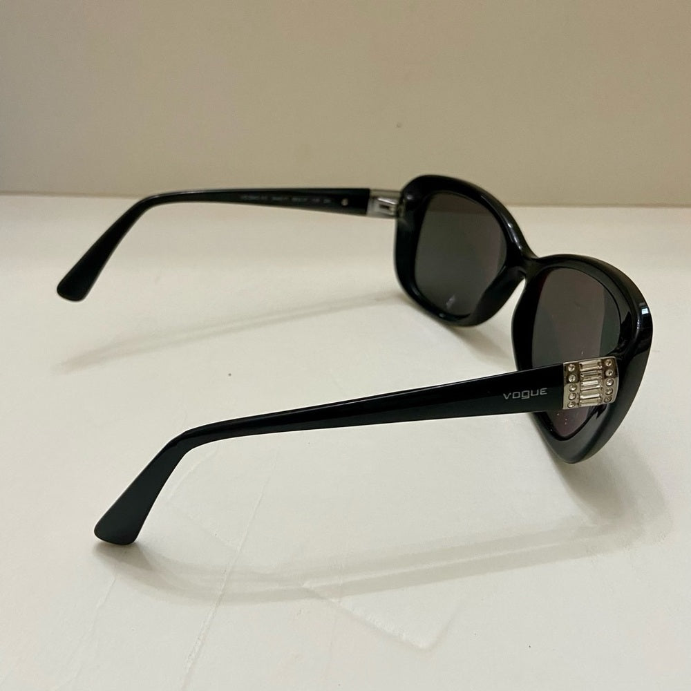 Vintage, Vogue, Black Sunglasses With Rhinestones (Frame Only)