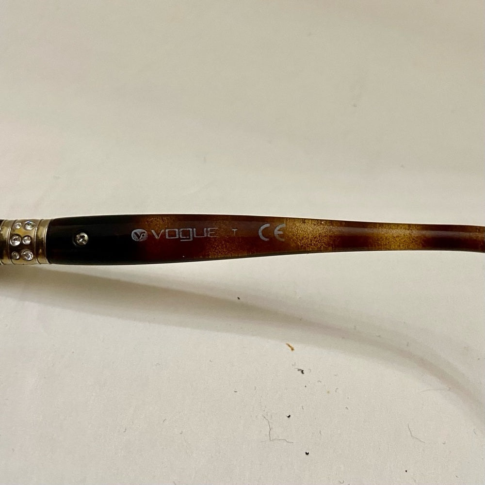 Vintage, Vogue, Brown Tortoise Bi-Focal Sunglasses with Rhinestones