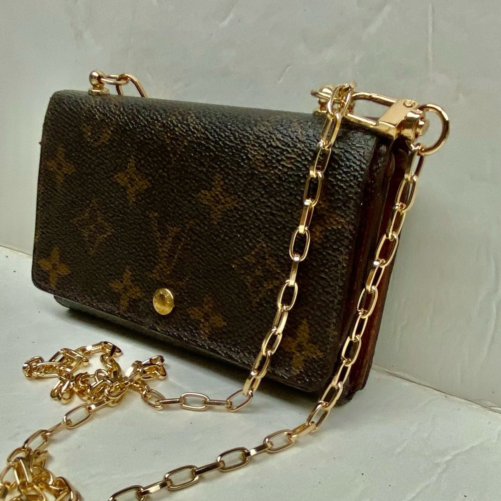 Louis Vuitton, Mono Brown Leather, Compact Wallet Crossbody (CA0969)